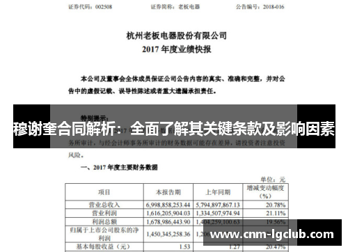 穆谢奎合同解析：全面了解其关键条款及影响因素